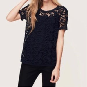 Loft Lace Casual Short Sleeves - BLK XL